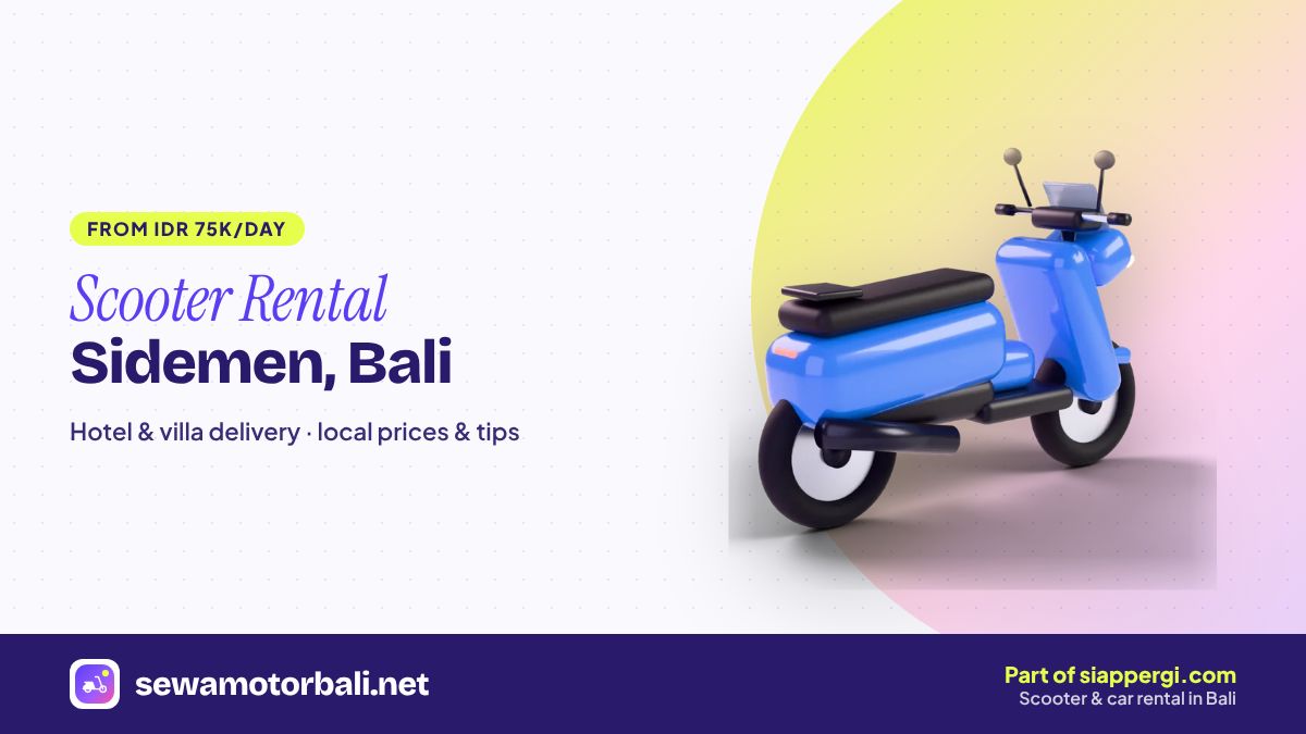 Scooter Rental Sidemen, Bali