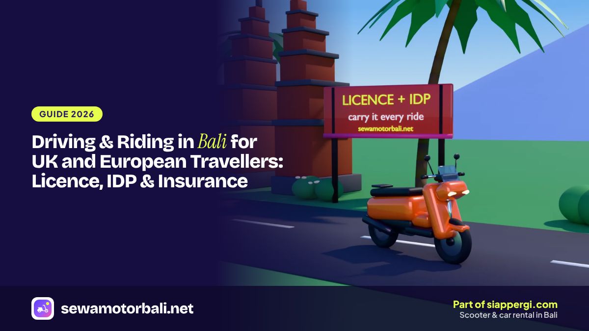 Driving & Riding in Bali for UK and European Travellers: Licence, IDP & Insurance