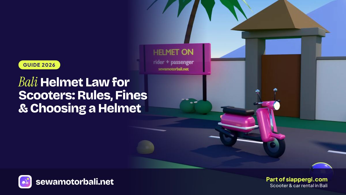 Bali Helmet Law for Scooters: Rules, Fines & Choosing a Helmet