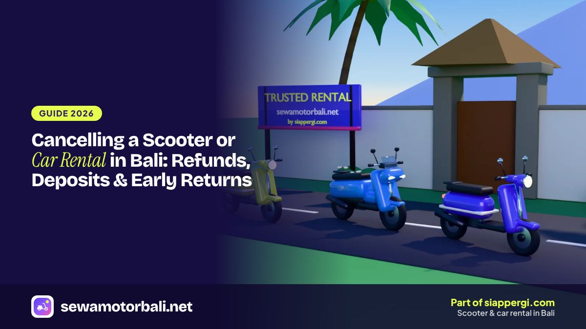 Cancelling a Scooter or Car Rental in Bali: Refunds, Deposits & Early Returns