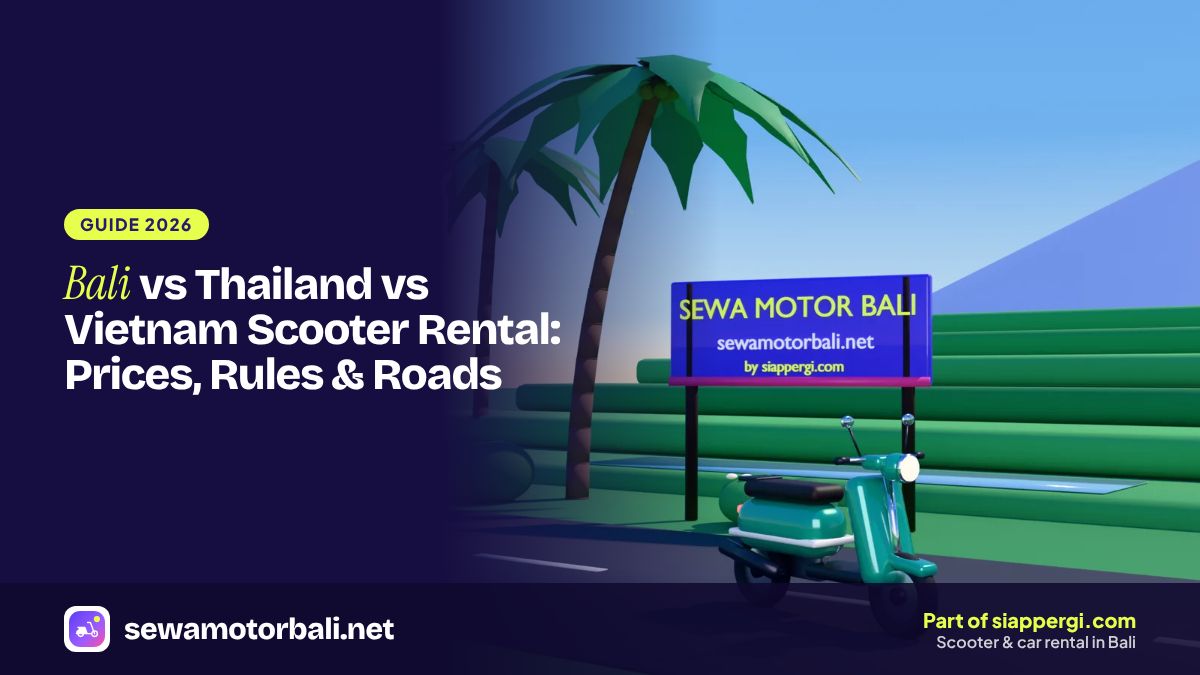 Bali vs Thailand vs Vietnam Scooter Rental: Prices, Rules & Roads