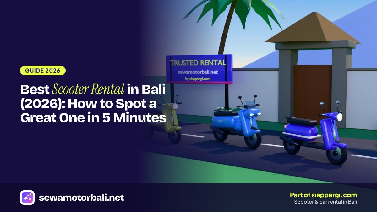 Best Scooter Rental in Bali (2026): How to Spot a Great One in 5 Minutes