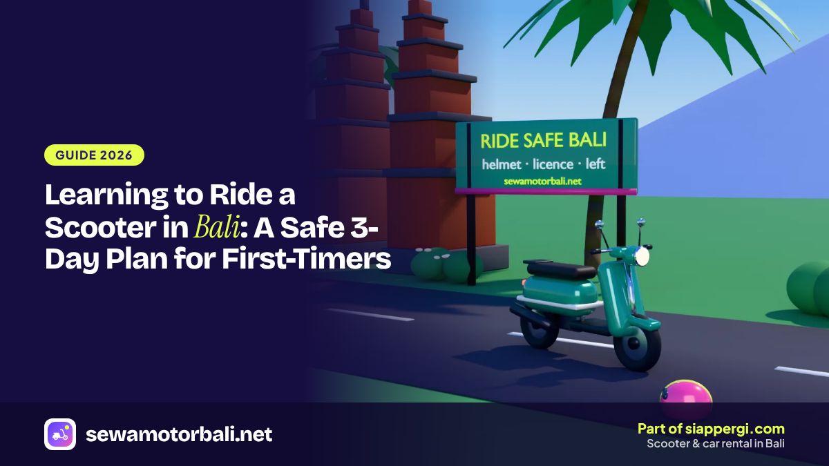 Learning to Ride a Scooter in Bali: A Safe 3-Day Plan for First-Timers