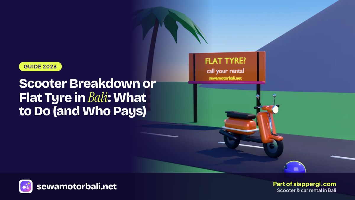 Scooter Breakdown or Flat Tyre in Bali: What to Do (and Who Pays)