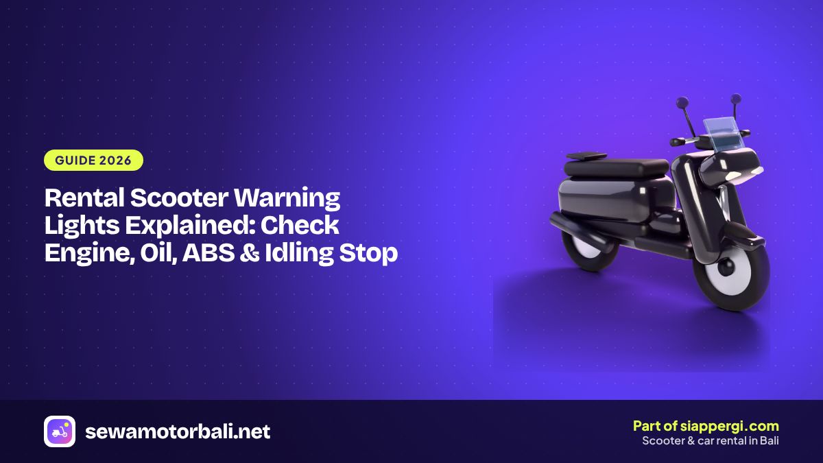 Rental Scooter Warning Lights Explained: Check Engine, Oil, ABS & Idling Stop