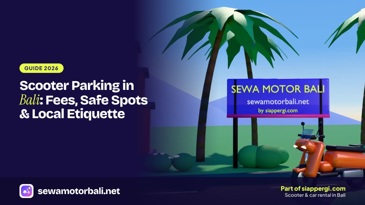 Scooter Parking in Bali: Fees, Safe Spots & Local Etiquette
