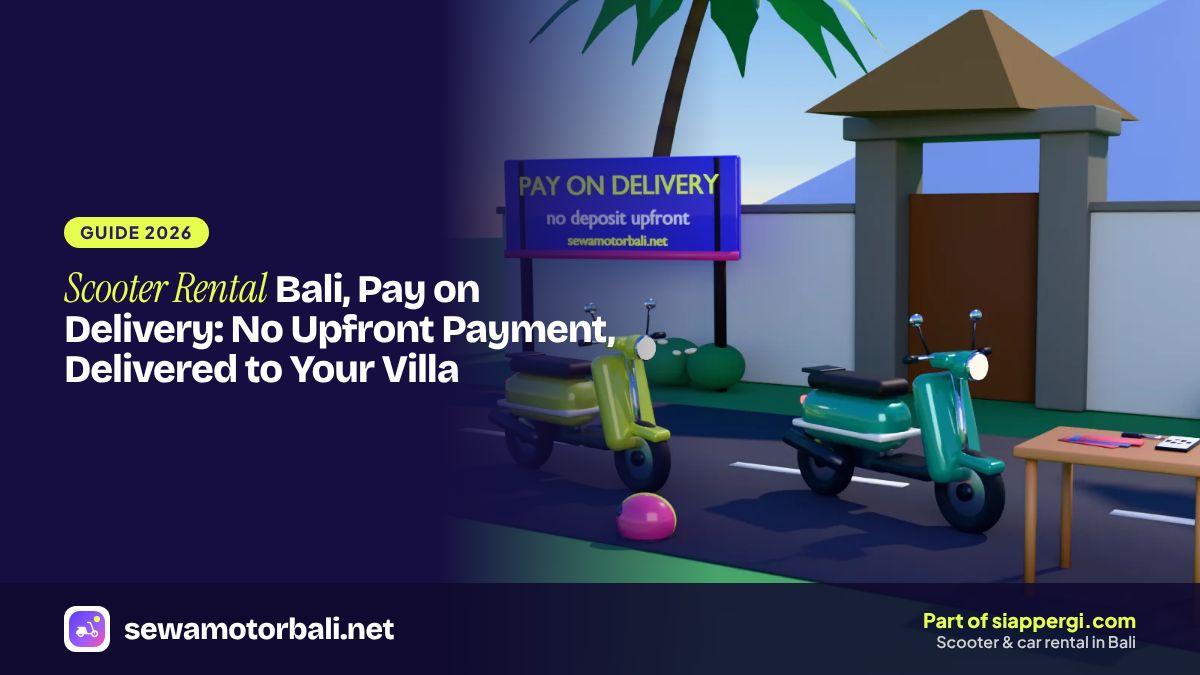 Scooter Rental Bali, Pay on Delivery: No Upfront Payment, Delivered to Your Villa